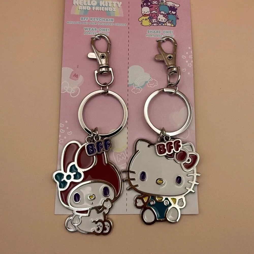 Sanrio‎ Hello Kitty My Melody BFF Keychain Set Enamel Charms 2 Pack New